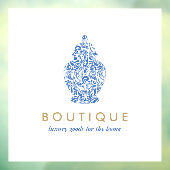 ブルージンジャージャー陶芸ロゴブティックデザイナー ウィンドウサイン (シート3)