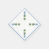 ブルージンジャージャー・トップアリヤ・ヴァイン スタンダードカクテルナプキン (角)