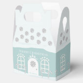 ブルージンジャーブレッドハウスクリスマスホリデーフェイスボックス フェイバーボックス (オープン)