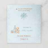 ブルージンジャーブレッドボーイクリスマス赤ちゃんシャワーテント プレイスカード (外部開封)