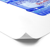 ブルージンボッテウォーター色(カラー) ポスター (角)