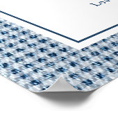 ブルージーンジンガムコケットボウベイビーシャワーウェルカム ポスター (角)