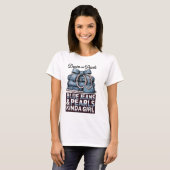 ブルージーンズとパールのような女の子Tシャツ Tシャツ (正面フル)