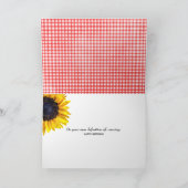 ブルージーンズとヒマワリの誕生日 カード (内部)