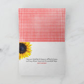 ブルージーンズとヒマワリーの誕生日 カード (内部)