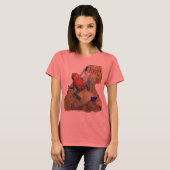 ブルージーンズのカエルの女性のオーガニックアプリ。T-シャツ Tシャツ (正面フル)