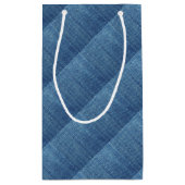 ブルージーンズのテクスチャ スモールペーパーバッグ (裏面)