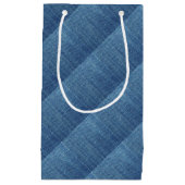 ブルージーンズのテクスチャ スモールペーパーバッグ (正面)