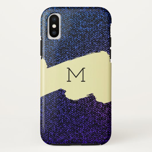 ブルージーンズのテクスチャ（紫） Case-Mate iPhoneケース (裏面)