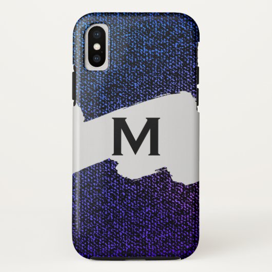 ブルージーンズのテクスチャ（紫） Case-Mate iPhoneケース (裏面)