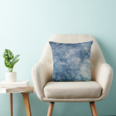 ブルージーンズのデニム、テクスチャ付き背景。 クッション (椅子)