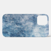 ブルージーンズのデニム、テクスチャ付き背景。 Case-Mate iPhoneケース (裏面 (横))