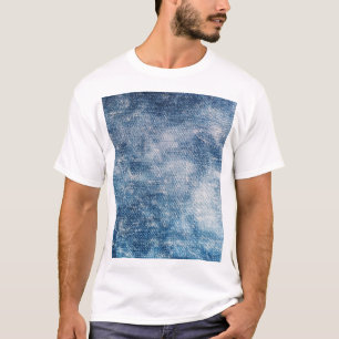 ブルージーンズのデニム、テクスチャ付き背景。 Tシャツ