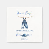 ブルージーンズのベビーシャワーテンプレート スタンダードカクテルナプキン (正面)