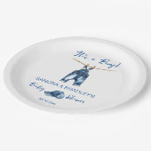 ブルージーンズのベビーシャワーテンプレート ペーパープレート (アングル)