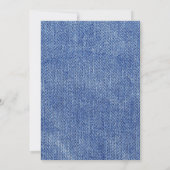 ブルージーンズのベビーシャワーテンプレート 招待状 (裏面)