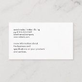 ブルージーンズのボタンとステッチ 名刺 (裏面)