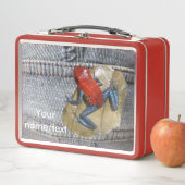 ブルージーンズカエルのお客様。文字弁箱 メタルランチボックス (インサイチュ)