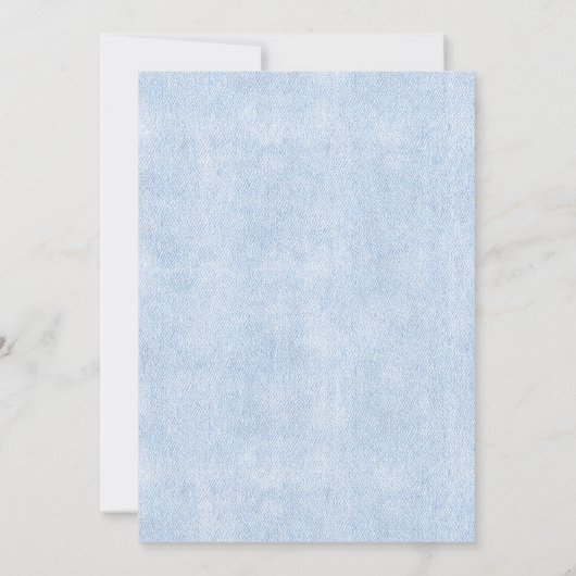 ブルージーンズデニムとダイヤモンド21歳の誕生日パーティー 招待状 (裏面)