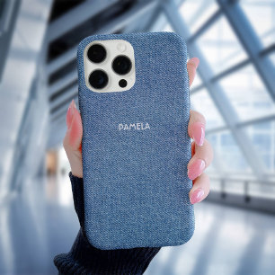 ブルージーンズデニムウェスタンテクスチャカスタマイズ iPhone 16 PROケース