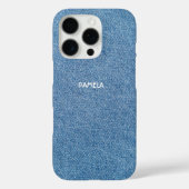 ブルージーンズデニムウェスタンテクスチャカスタマイズ Case-Mate iPhoneケース (裏面)