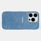 ブルージーンズデニムウェスタンテクスチャカスタマイズ Case-Mate iPhoneケース (裏面 (横))