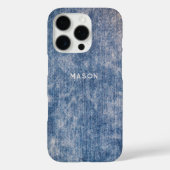 ブルージーンズデニムウォッシュアシッド効果の電話ケース Case-Mate iPhoneケース (裏面)