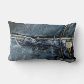 ブルージーンズデニムジッパーフェイク ランバークッション (裏面)