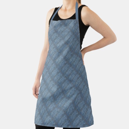 ブルージーンズデニム生地風デザイン エプロン (インサイチュ)