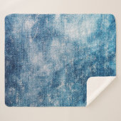 ブルージーンズデニム生地 シェルパブランケット (正面(横))