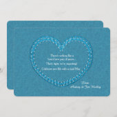 ブルージーンズハート妊娠の発表 招待状 (正面/裏面)