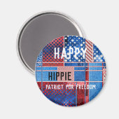 ブルージーンズパッチワークパーソナライズされたパトリオットマグネット マグネット (正面/裏面)