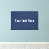 ブルージーンズフェイクキャンバス印刷 – カスタム文字名 キャンバスプリント (インサイチュ (ウッドフロア))