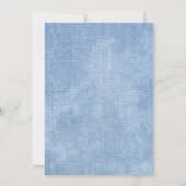 ブルージーンズベビーシャワーデニムカントリーフローラ 招待状 (裏面)