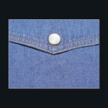 ブルージーンズポケットデニム背景 ポストカード<br><div class="desc">青いジーンズのポケットの写真。</div>