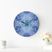 ブルージーンズレトロ絞り染め ラージ壁時計 (ホーム)