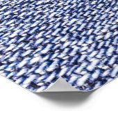 ブルージーンズ：細かい縫い目の質感。 ポスター (角)