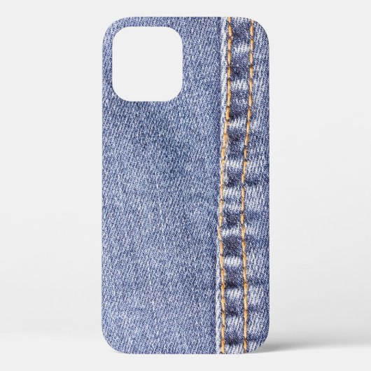 ブルージーンズ:細かい縫い目の質感。 Case-Mate iPhoneケース (裏面)