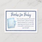 ブルージーン女の子の赤ちゃんシャワーブックリクエスト エンクロージャーカード (正面)