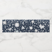 ブルージーン デニム & ダイヤモンド ブリング ダイヤモンド ハート ペットボトルラベル (シングルラベル)