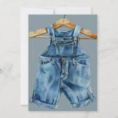 ブルージーン ボーイ ウェスタン ベイビー シャワー 招待状 (裏面)