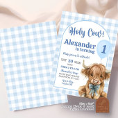 ブルージ名門私立校風のンガムカウボーイファースト誕生日 招待状