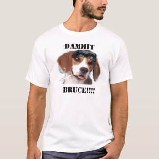ブルースおもしろい犬 Tシャツ