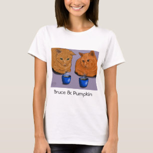 ブルースおよびカボチャコーヒー日付 Tシャツ