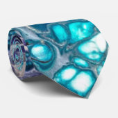 ブルースおよびターコイズ抽象芸術絵を描セル ネクタイ (ロール)