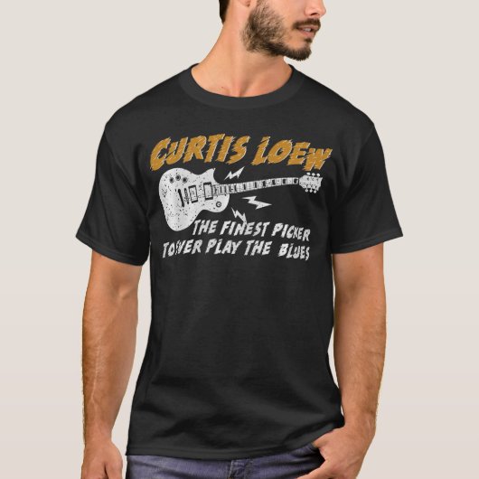 ブルースで最も上手いピッカー、 カーティス・ロー Tシャツ (正面)