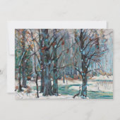 ブルースとグレーが織り成す美しい冬の雪景色 シーズンカード (正面)