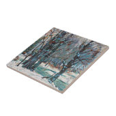 ブルースとグレーが織り成す美しい冬の雪景色 タイル (側面)