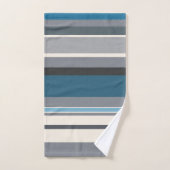 ブルースとグレーストライプズ バスタオルセット (ハンドタオル)