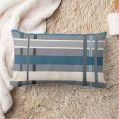 ブルースとグレーストライプズ ランバークッション (ブランケット)